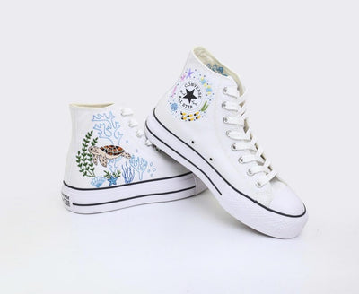 Sea Turtle Reef Converse Embroidery
