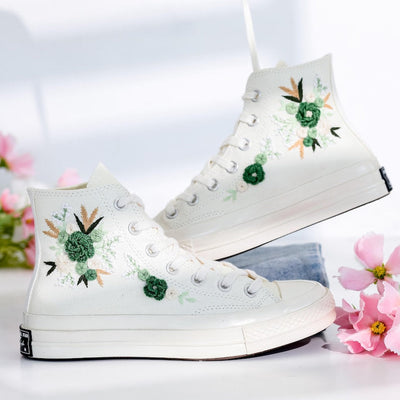 Sola Flower Embroidered Converse Shoes