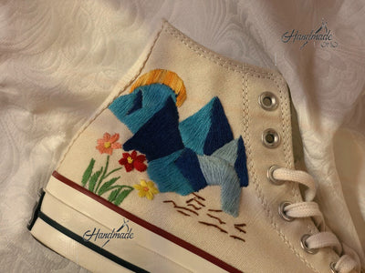 Mountain Sunrise Converse Embroidery