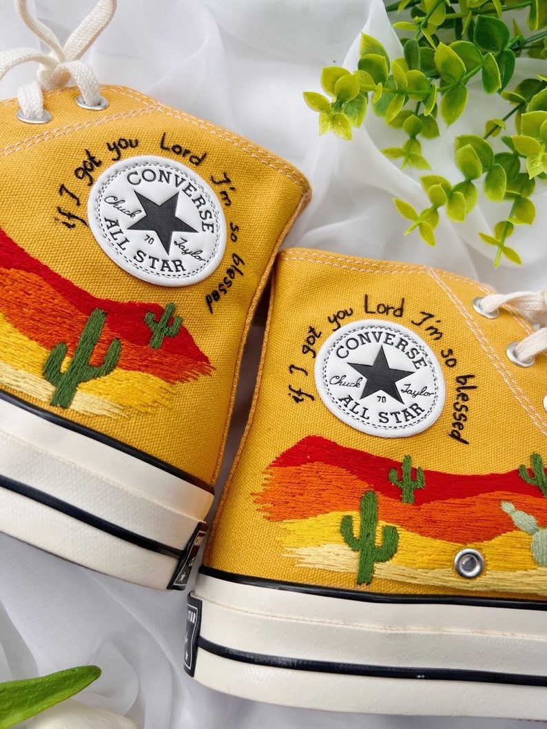 Desert Cactus Converse Embroidery