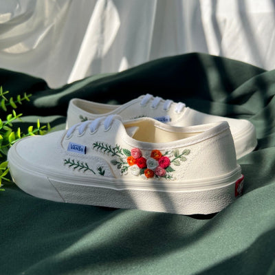 Rose Cluster Converse Embroidery