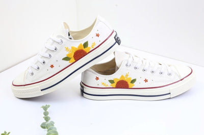 Sunflower Converse Embroidery