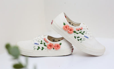 Rose Heart Name Converse Embroidery