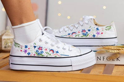 Butterfly Garden Converse Embroidery
