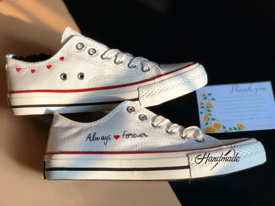 Personalized Names Heart Converse Embroidery