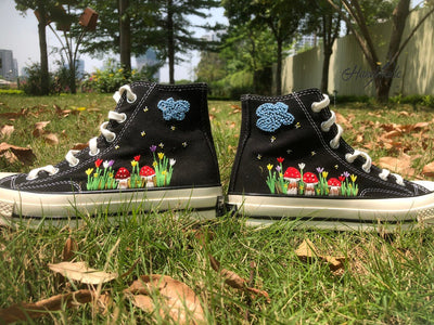 Toadstool Meadow Converse Embroidery
