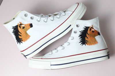 Horse Wreath Converse Embroidery