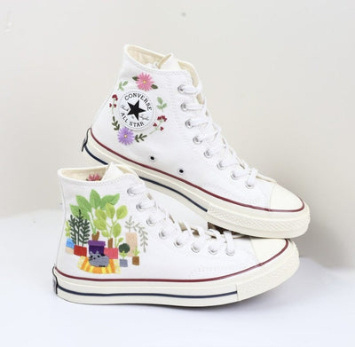 Houseplant Garden Converse Embroidery