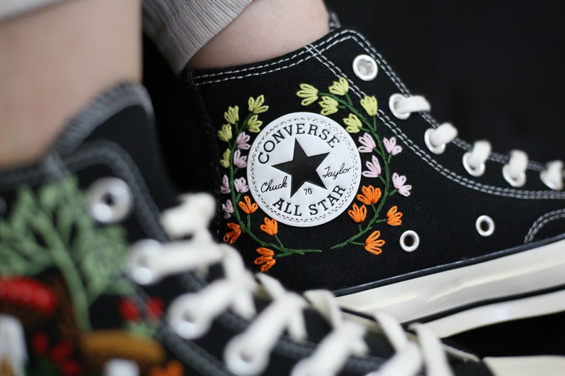 Woodland Mushroom Converse Embroidery
