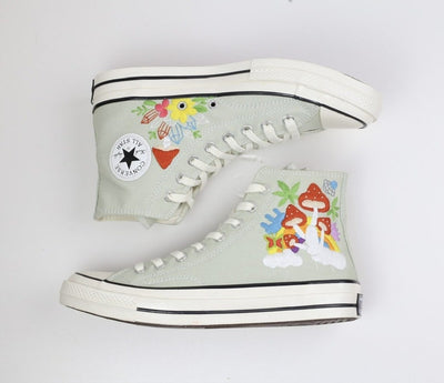 Crystal Mushroom Converse Embroidery