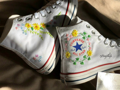 Daisy Vine Converse Embroidery