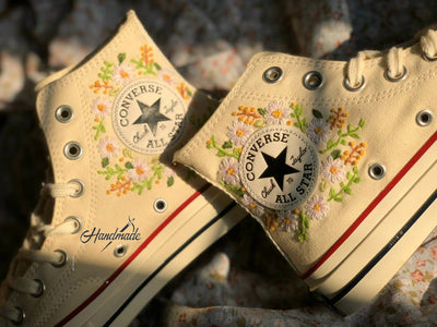 Poppy Meadow Converse Embroidery