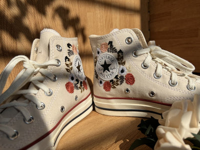Autumn Wildflower Bouquet Converse Embroidery