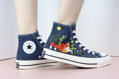 Cherry Blossom Branch Converse Embroidery