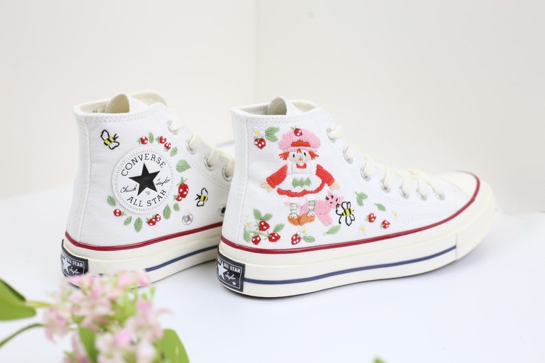 Strawberry Farm Girl Converse Embroidery