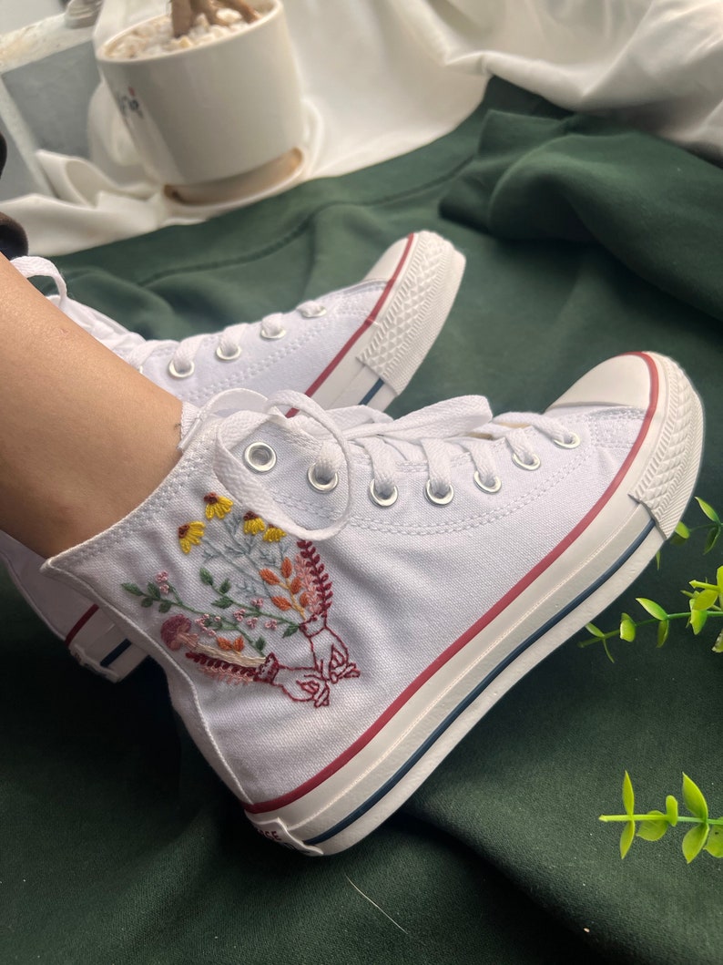 Hands and Flowers Converse Embroidery