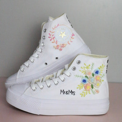 Wedding Bouquet Converse Embroidery