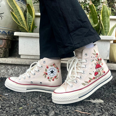 Mushroom Garden Converse Embroidery