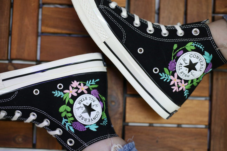 Frog Clover Converse Embroidery