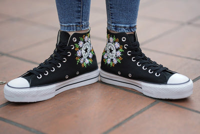 Poppy Field Converse Embroidery