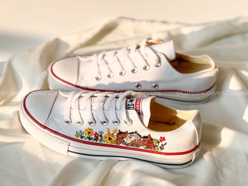 Horse Meadow Converse Embroidery