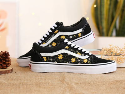 Yellow Daisy Converse Embroidery