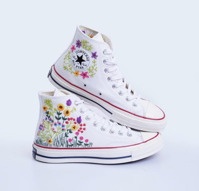 Wildflower Bouquet Converse Embroidery