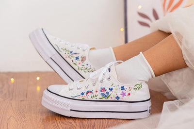 Butterfly Garden Converse Embroidery