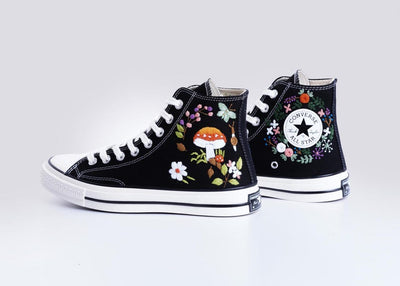 Mushroom Meadow Converse Embroidery