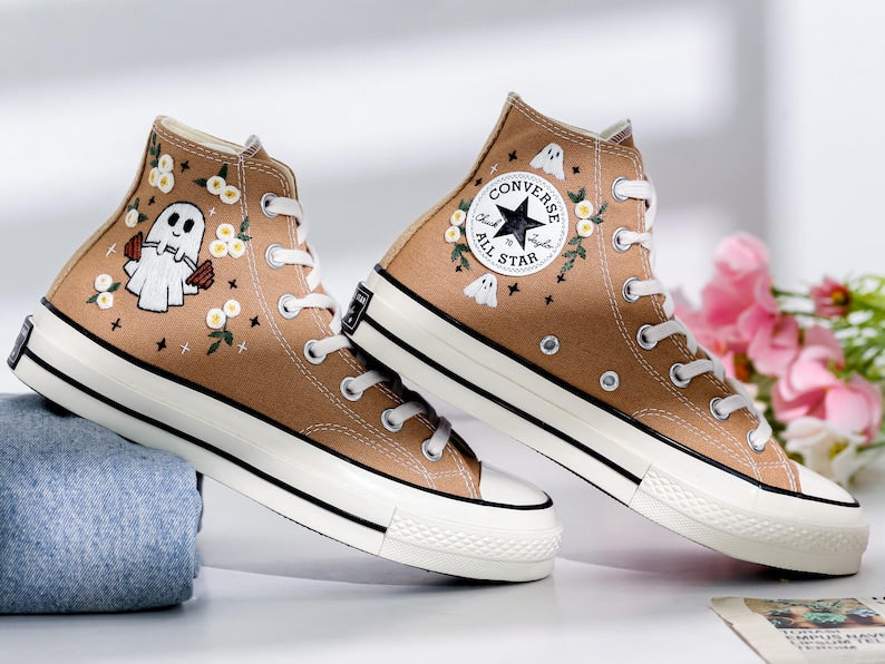 Halloween Embroidered Converse Shoes