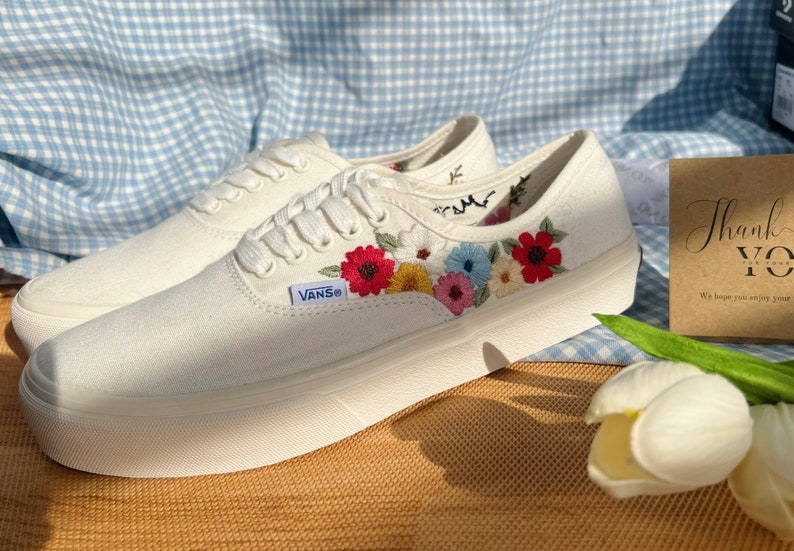 Personalized Wildflower Converse Embroidery