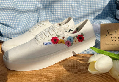 Personalized Wildflower Converse Embroidery