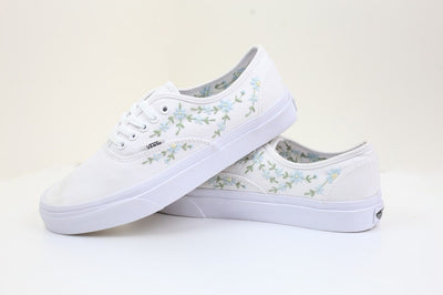 Custom wedding vans Flower Embroidered