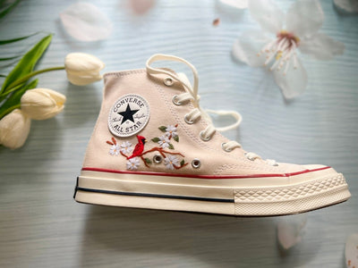 Cardinal Flower Converse Embroidery