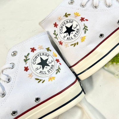 Sunbird Floral Converse Embroidery