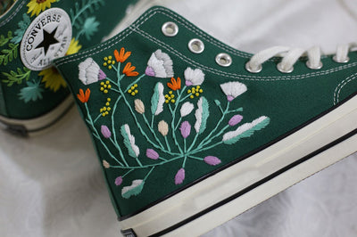 Wildflower Branches Converse Embroidery