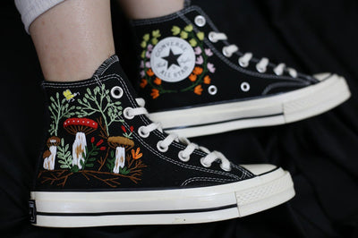 Woodland Mushroom Converse Embroidery