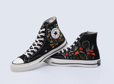 Wildflower Wreath Converse Embroidery