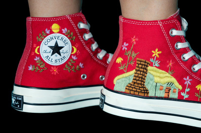 Cottage Garden Converse Embroidery