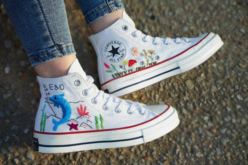 Dolphin Reef Converse Embroidery