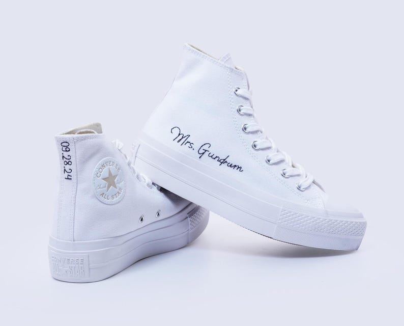 Personalized Bride Name Converse Embroidery