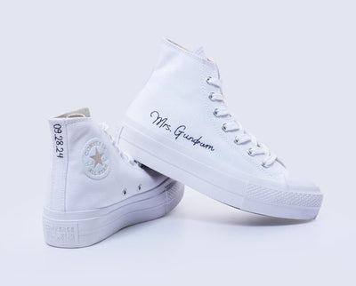 Personalized Bride Name Converse Embroidery