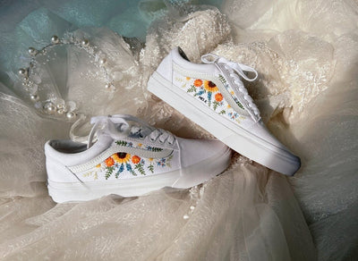 Sunflower Meadow Converse Embroidery