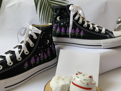 Lavender Moon Converse Embroidery