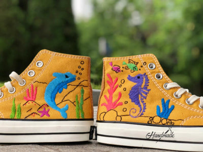 Seahorse Reef Converse Embroidery