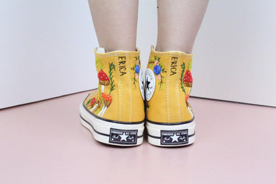 Autumn Mushrooms Converse Embroidery