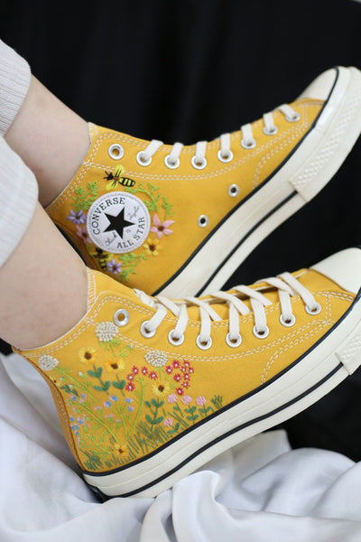Wildflower Meadow Converse Embroidery