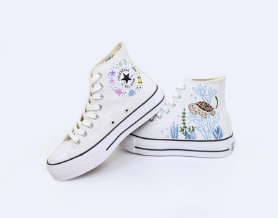 Sea Turtle Reef Converse Embroidery