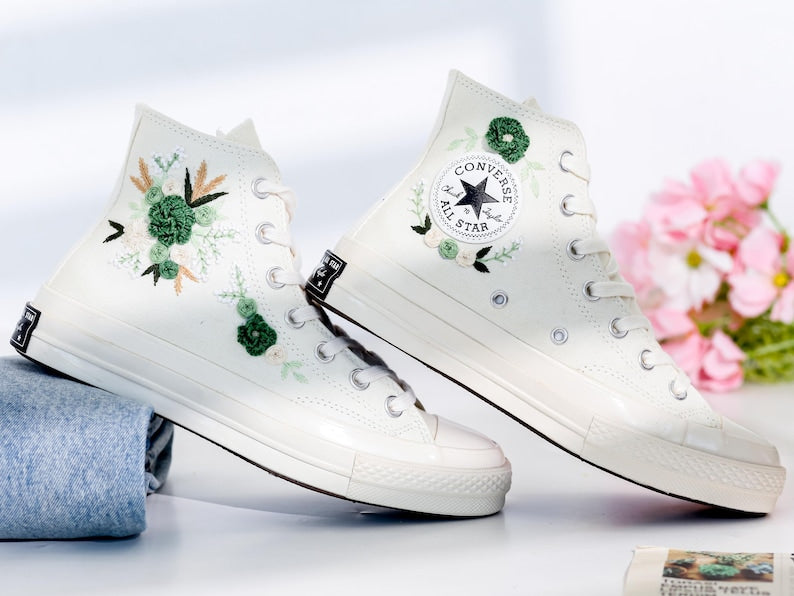 Sola Flower Embroidered Converse Shoes