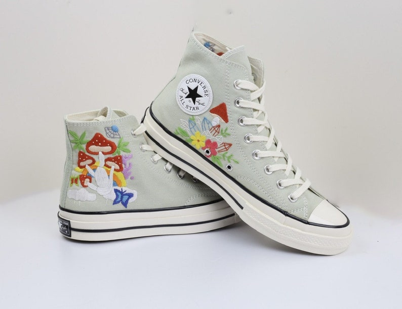 Crystal Mushroom Converse Embroidery